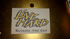 VINTAGE LIVE HARD YELLOW Stickers Decals OLD STOCK  ORIGINAL picture