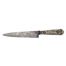 Vintage Ju-Ca Argentina Alpaca Silver Gaucho Knife Art Deco Silver Color  picture