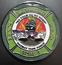Cambridge (MA) Fire Department Engine 3 Hazmat Marvin The Martian Challenge Coin picture