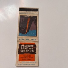 Yosemite Park & Curry Co Yosemite Park CA Vintage Slim Matchbook Cover TMB63-6 picture