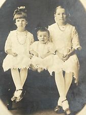 H6 RPPC Photo Postcard Girls Sisters Siblings 1900's picture