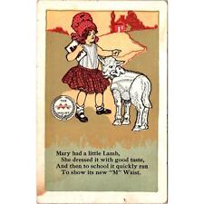 Minneapolis Knitting Works Mary Little Lamb Vintage Postcard Advertising Used picture