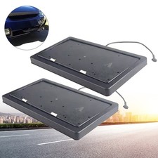 License Plate Frame Bracket Flippers with Remote | 2PC Set Front & Rear picture