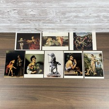 Vintage 1982/83 Rome Italy Lot of 8 Artwork Postcard Set, Arno E Tevere Unposted picture