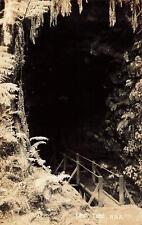 1940s RPPC Lava Tube Hawaii National Park Cave bridge Real Photo Postcard  picture