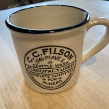 Filson Stoneware Mug - New In Box - Natural / Miners - Made In USA picture