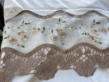 Today's Curtain Vintage Crescent Ecru Lace 6-Pc Set: 2 Valances & 4 Tiers picture