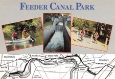 Glen Falls Feeder Canal Park Alliance NY Continental Size Postcard picture