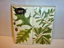COLONIAL WILLIAMSBURG by CASPARI NIP LUNCHEON triple ply napkins 20ct OAK LEAVES picture