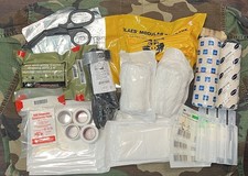 U.S. MILITARY IFAK CONTENTS REFILL QUICK CLOT OLAES NAR 3M CAT TOURNIQUET (1) picture