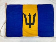 GOOD VINTAGE BARBADOS PANEL FLAG COURTESY NAUTICAL SAILING YACHT FLAG MARINE picture
