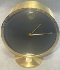 Vintage Howard Miller Nathan George Horwitt Brass Museum Desk Clock Movado RARE picture