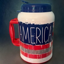 Whirley Drink Works 100oz America Patriotic Insulated Thermal Travel Mug Cup picture