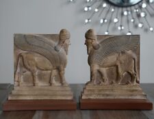 Assyrian Empire Nimrud Palace Winged Guard Bookends Reproduction Replica picture