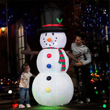 8ft Christmas Inflatable Snowman Colorful Rotating Led Lights Lawn Yard Deco picture