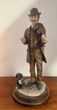 Vintage Charlie Chaplin Style Violinist Figurine with Dog – Decorative Sculpture picture