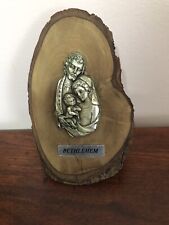 Holy Family Hand-Carved Statue Figurine Olive Wood from Holy Land Bethlehem 7” picture