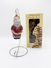 Vtg Villiancourt Folk Art Christmas Santa Claus Vaillancourt Ornament picture
