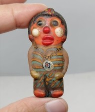 Old unique carved glass stunning doll amulet picture