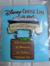 Vintage 2000 Disney Cruise Line Magic First Seven Night Caribbean LE JUMBO Pin  picture