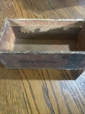 1920s  Vintage Antique Wood Cigar Box 9.5x 5x3.5 picture