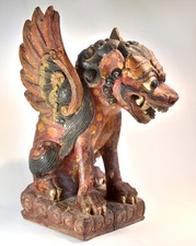 Antique Balinese Singa - Temple Winged Lion - 13