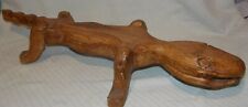 Hand Carved Giant Wooden Lizard 31 inches Long X 11.5 inches Wide X 4inches Tall picture