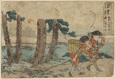 Photo:Numazu Japan Hokusai 1804 Ukiyo-e Clamming Women Tokaido Road picture