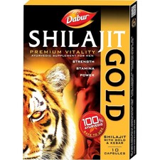 3×Dabur Shilajit Gold 10cap 100% Ayurveda, by Best Brand & Supplier Pack of 3 picture