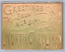 Postcard North Carolina Greetings Novelty Embossed 1909 P185 picture