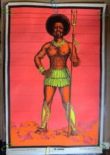 THE AVENGER VINTAGE 1971 HOUSTON BLACKLIGHT POSTER BLACK WARRIOR N/M picture