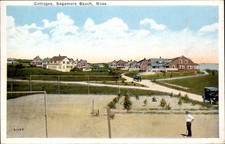 Sagamore Beach MA Cottages Adams Pharmacy c1900s-10s Vintage Postcard picture