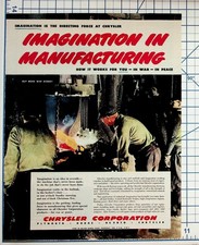 WWII Chrysler Ad Imagination in Manufacturing War Bonds Ephemera picture