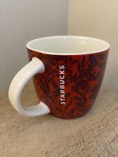 Starbucks Red & Purple Holly Poinsettia Coffee Mug 2017 Christmas Cup picture