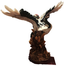 Montefiori Red Crowned Cranes, Italian Design, Oriental Resin Sculpture, Vintage picture