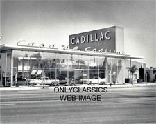 1959 CADILLAC AUTO DEALER NEW CAR SHOWROOM 8X10 PHOTO SHERMAN OAKS CALIFORNIA picture