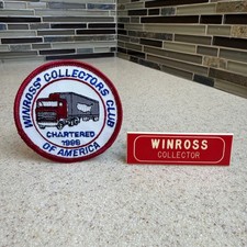 VTG Winross Collectors Club of America 1988 Charter Patch and Collector Pin Set picture