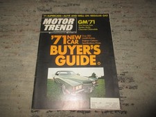 MOTOR TREND OCTOBER 1970 MAGAZINE picture