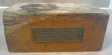 ORIGINAL WOOD HULL PIECE TAKEN FROM US FRIGATE CONSTITUTION REBUILT 1927 6 1/2