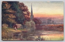 Postcard Art Tucks Huntingdonshire St Ives Ancient Church on the River Ouse 80J  picture