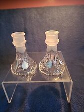 Candleholders Anna Hutte Bleikristall 24% Lead Crystal Frosted Glass Set of 2 picture