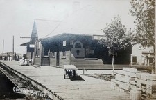 c1910 Chicago & Nth Western RR Depot CLEMENTS MN RPPC Photo Postcard COPY picture