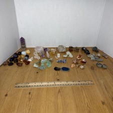 Mixed Crystal Lot 70+ Raw Polished Stones Rocks Gemstones And Pillars Spiritual picture