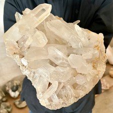 17.85LB  ransparent, natural and beautiful white quartz crystal cluste picture