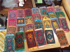 39 VINTAGE TOBACCO SILKS FRINGED MARKED FACTORY NUMBERS picture