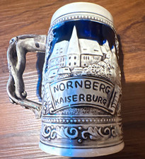 VintageGerman Beer Stein Nurnberg Kaiserburg Blue & Gray picture