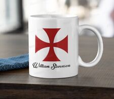 Knights Templar Fraternal Red Cross Masonic Coffee Mug Tea Cup PERSONALIZED picture