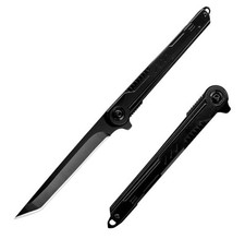 Pocket Knife，Gentleman’s Slim Knife with Tanto 7CR13Mov Stainless Steel Blade... picture