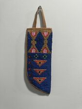 Native American indian Beaded Suede Hide Knife Sheath picture