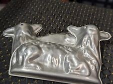 Vintage 10in. Cast Aluminum Lamb Cake Candy Chocolate Mold Easter Christmas Gift picture